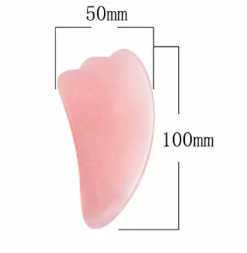 Rose Quartz Guasha (Horn Shape, 10 cm)