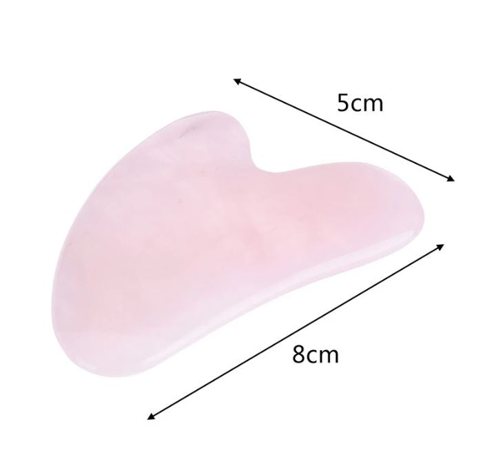 Rose Quartz Guasha (Heart Shape, 8 cm)