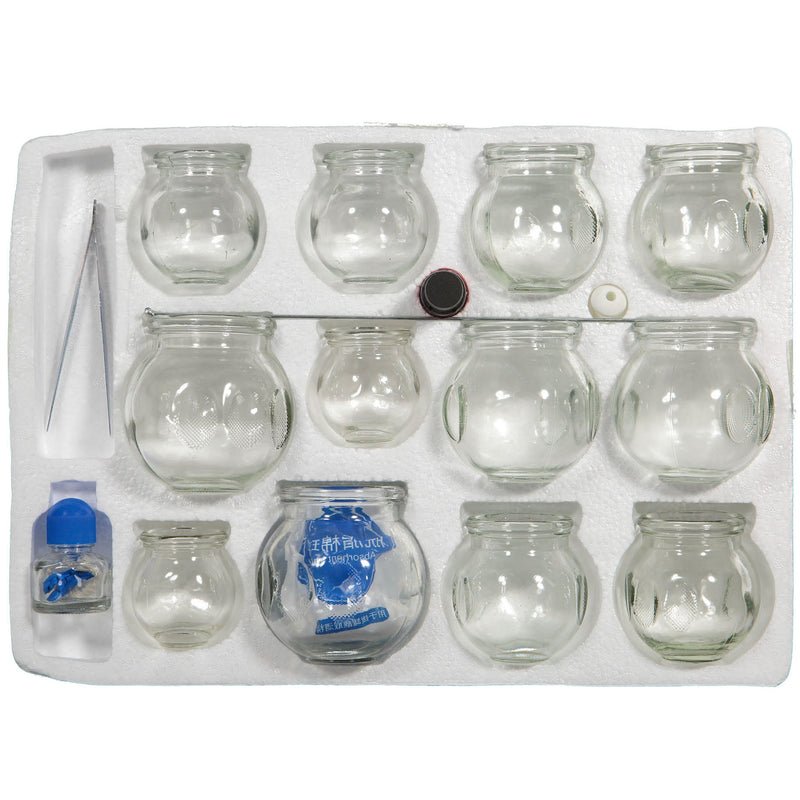 Traditional Glass Fire Cupping Set- 12 Pieces | TCM Supplies NZ